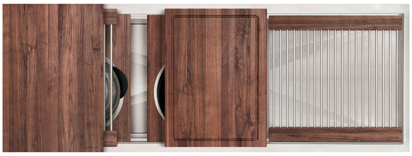 The Galley Ideal Workstation 3S  DryDock 12 in American Black Walnut