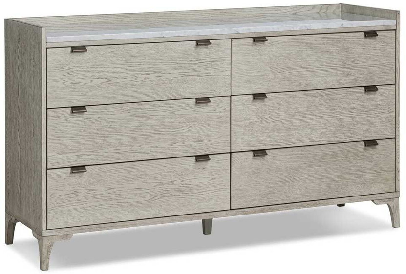 Four Hands Viggo Dresser with 6 Drawers in Vintage White Oak