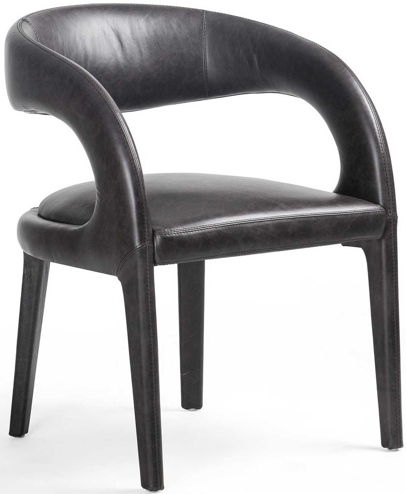 Four Hands Hawkins Dining Chair in Sonoma Black