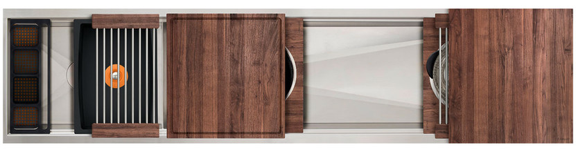 The Galley 84-Inch Ideal WorkWashStation 7D in American Black Walnut