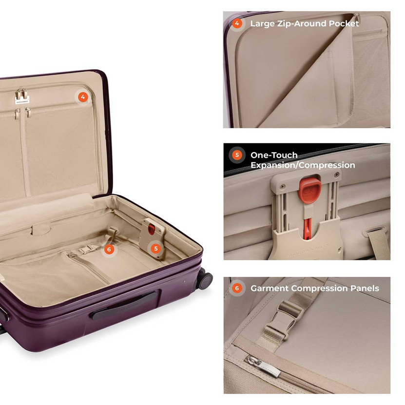 Briggs  Riley Sympatico Medium 27-Inch Luggage Expandable Spinner in Plum