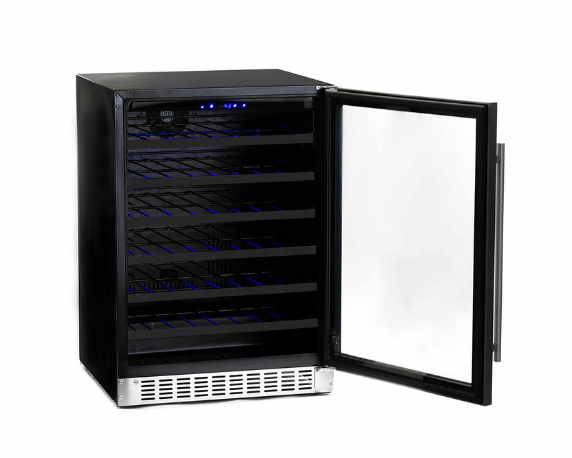 Azure 5.6 Cu. Ft. Wine Center 24-Inch Wide in Glass Door with Stainless Frame