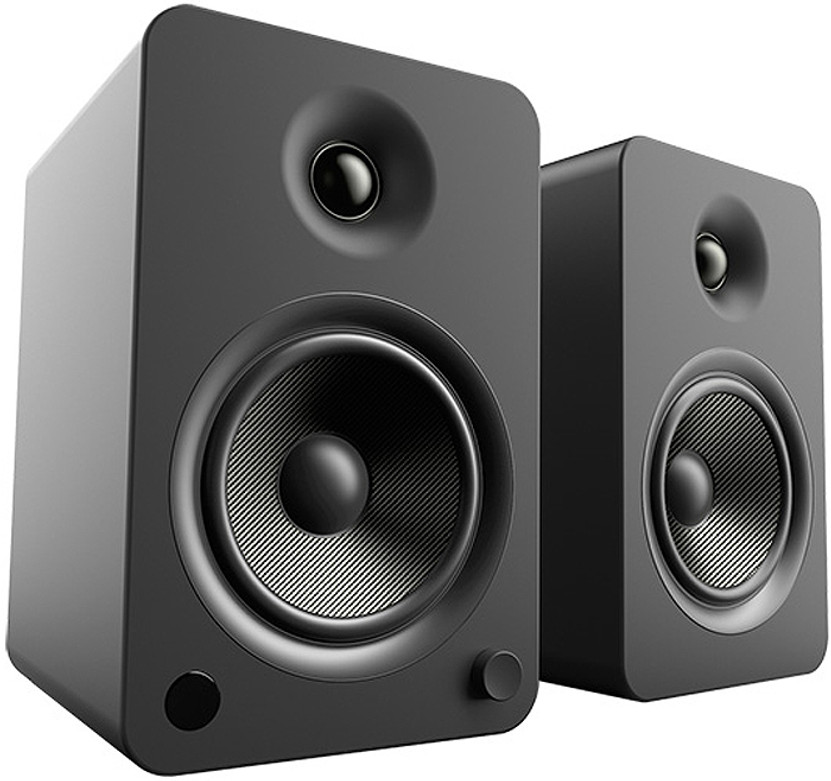 Kanto YU6 Powered Matte Black Bookshelf Speakers Pair