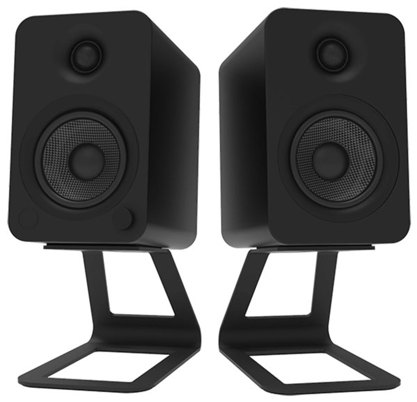 Kanto Black SE4 Elevated Desktop Speaker Stands Pair