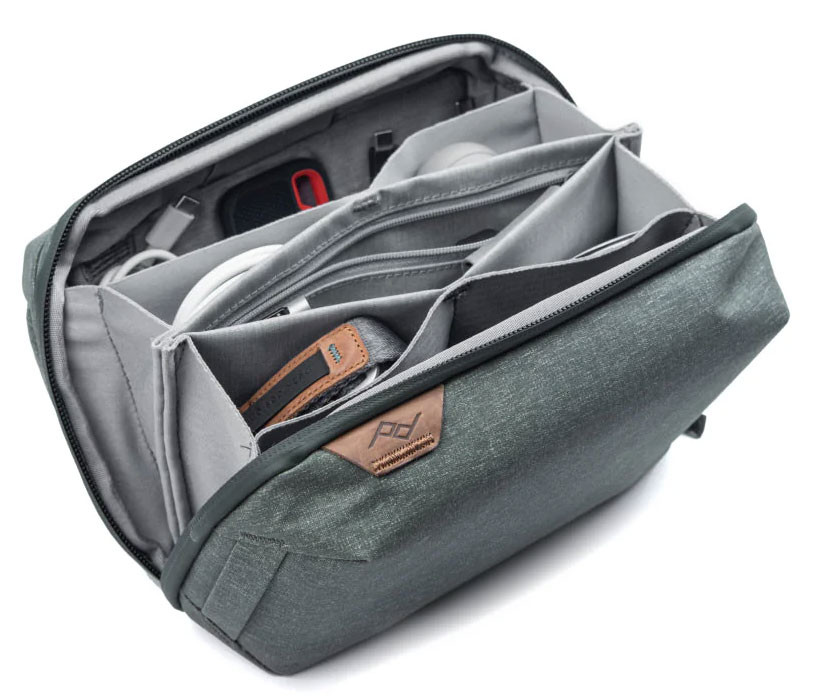 Peak Design Tech Pouch for Cables and Travel Essentials in Sage Green