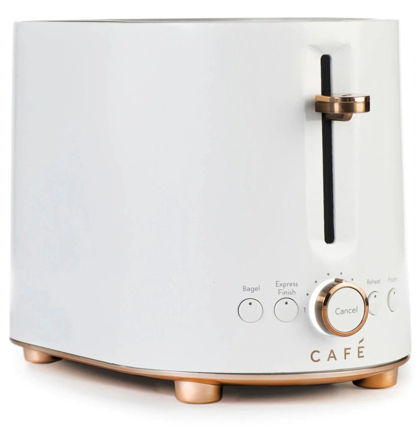 Cafe Express Finish Matte White 2-Slice Toaster