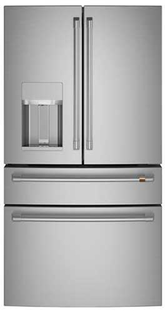 Cafe 22.3 Cu. Ft. Smart Counter-Depth 4-Door French Door Refrigerator 36-Inch Wide in Stainless Steel With Brushed Stainless