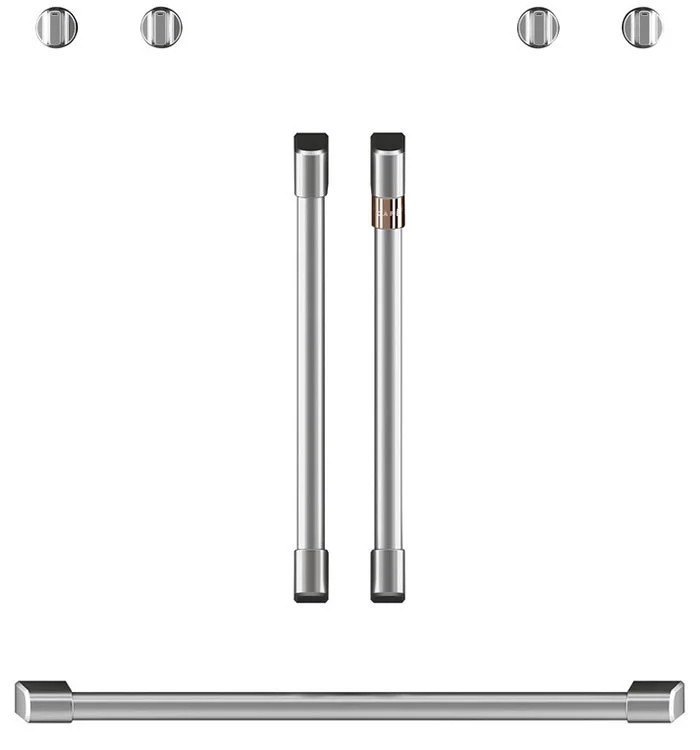 Cafe Brushed Stainless French Door Handles, 30 Handle  Knobs