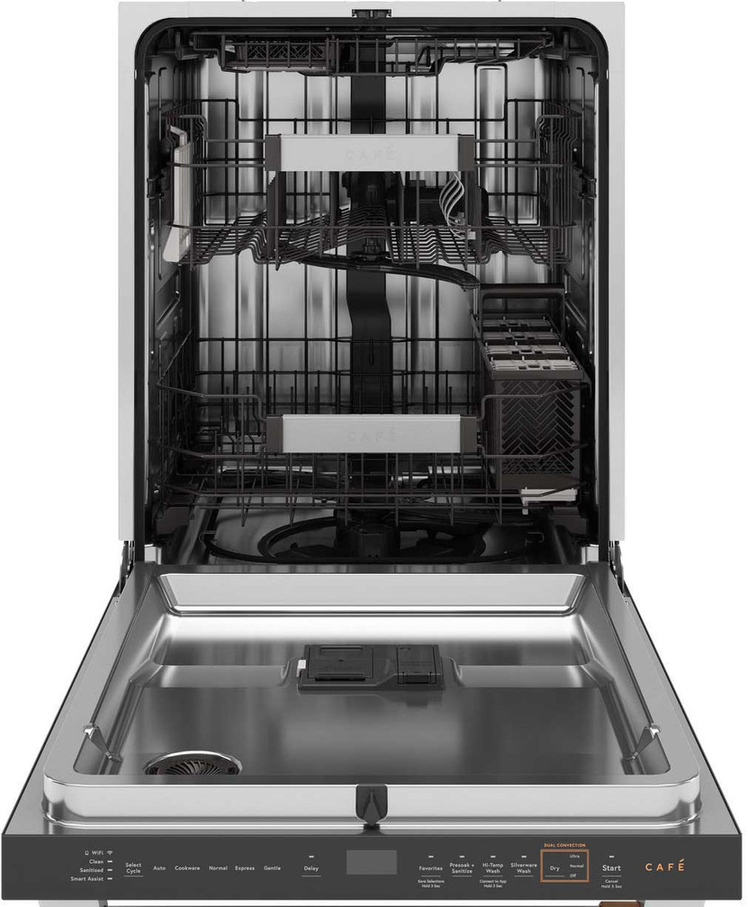 Cafe CustomFit Dishwasher with Dual Convection Ultra Dry 24 Inch in Matte White