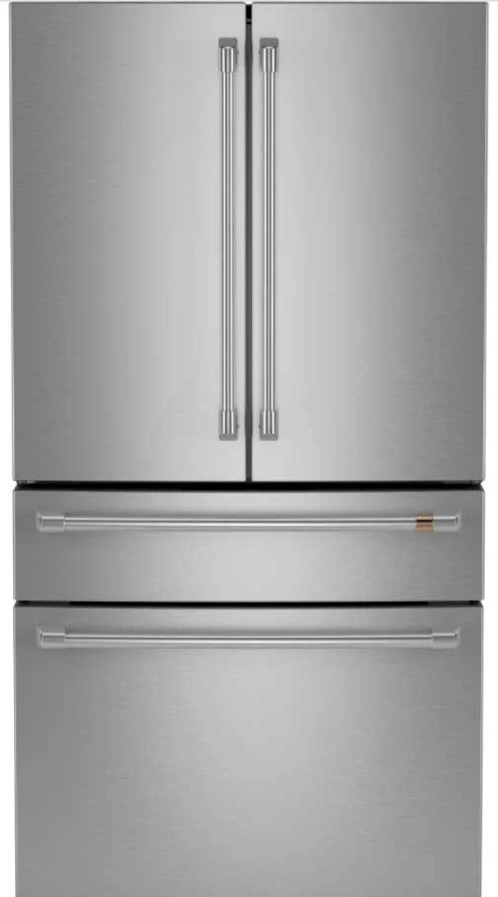 Cafe 23.2 Cu. Ft. 4-Door French-Door Refrigerator Counter-Depth 36-Inch Wide in Stainless Steel