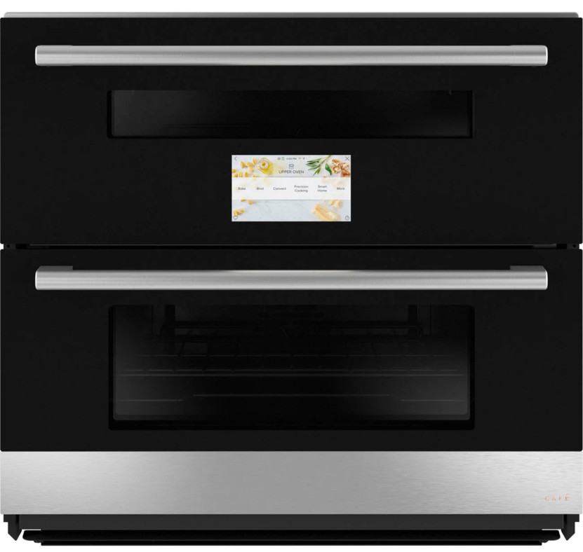Cafe 30-Inch Duo Smart Single Wall Oven In Platinum Glass
