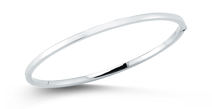 Roberto Coin 18K White Gold Oval Bangle