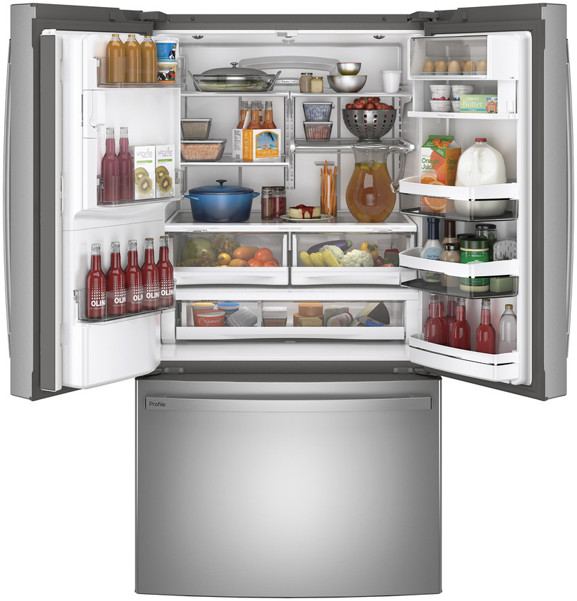 GE Profile 27.7 Cu. Ft. French-Door Refrigerator 36-Inch Wide ADA in Fingerprint Resistant Stainless Steel