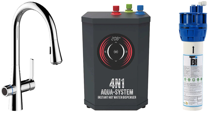 BTI Aqua-Solutions 4N1 Aqua-System Plus With Chrome Filtration Faucet