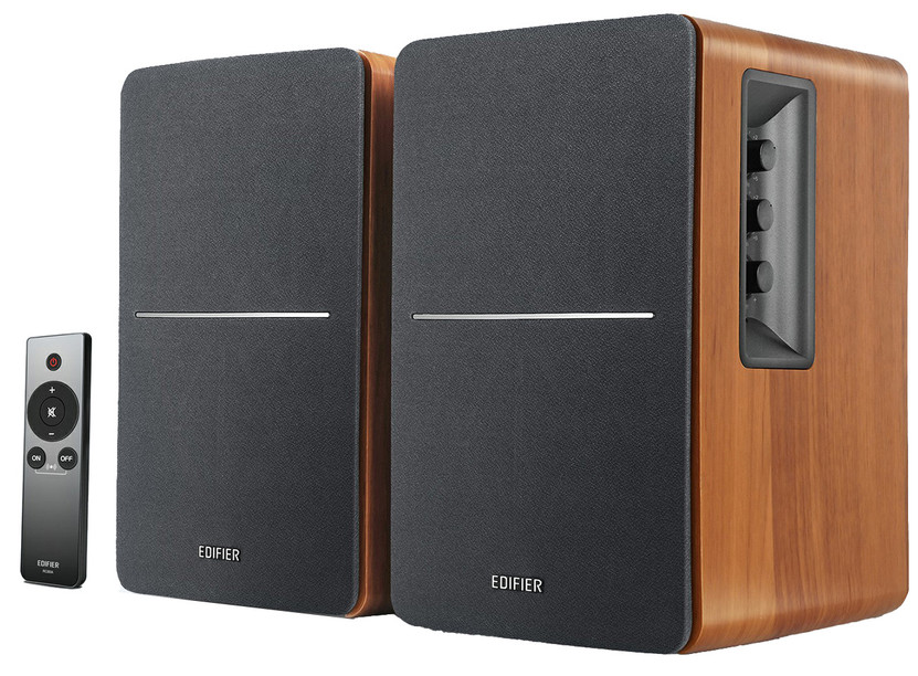 Edifier R1280Ts Wood Grain Powered Bookshelf Speakers Pair