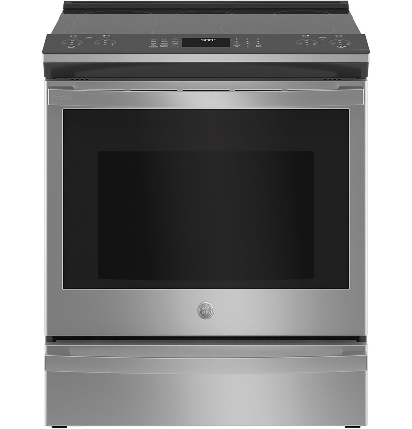 GE Profile 30 Stainless Steel Smart Slide-In Electric Convection Fingerprint Resistant Range