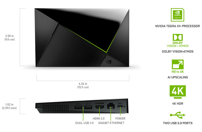 NVIDIA SHIELD Android TV Pro 4K HDR Streaming Media Player