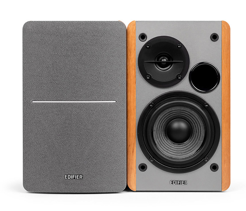 Edifier Wood Grain Powered Bookshelf Speakers Pair