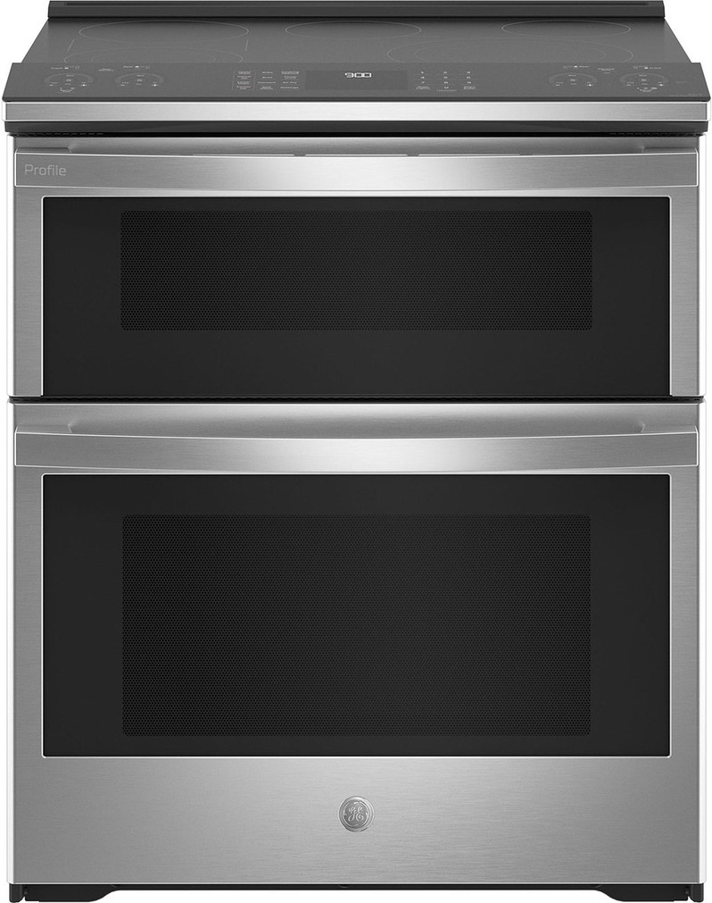GE Profile ADA 30 In. Smart Fingerprint Resistant Stainless Steel Slide-In Double Oven Electric Range