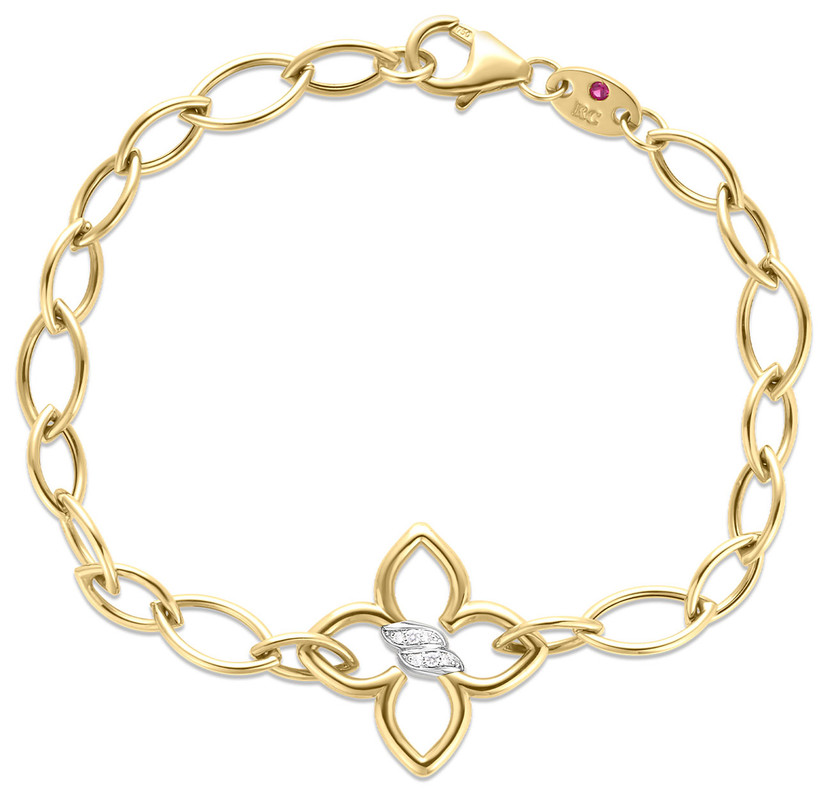 Roberto Coin Cialoma Bracelet with Diamonds in 18K Yellow Gold