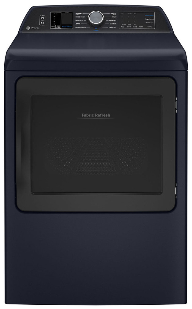 GE Profile 7.3 Cu. Ft. Sapphire Blue Smart Gas Dryer With Fabric Refresh