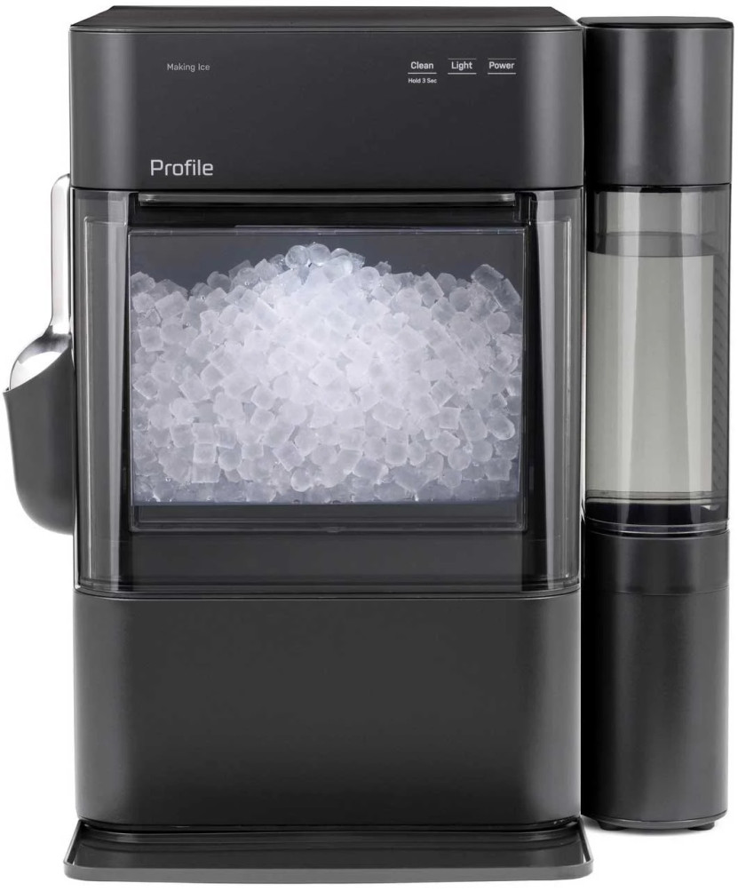 GE Profile Opal 2.0 Ultra Nugget Ice Maker with Side Tank and Scale Inhibiting Filter in Black