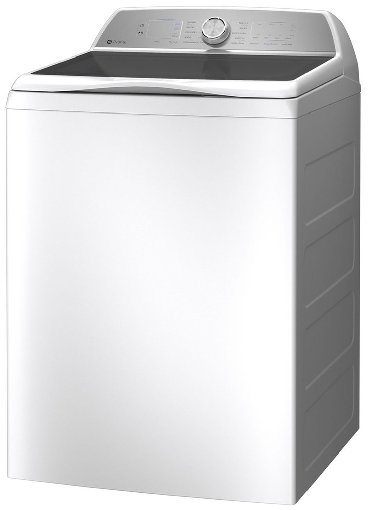 GE Profile 4.9 Cu. Ft. White Washer With Smarter Wash Technology And FlexDispense