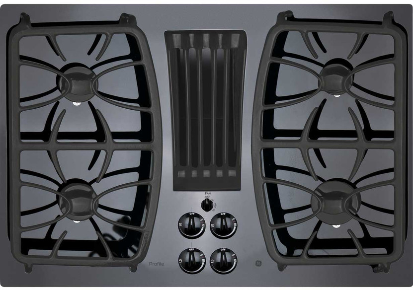 GE Profile Built-In Gas Downdraft Cooktop 30-Inch in Black