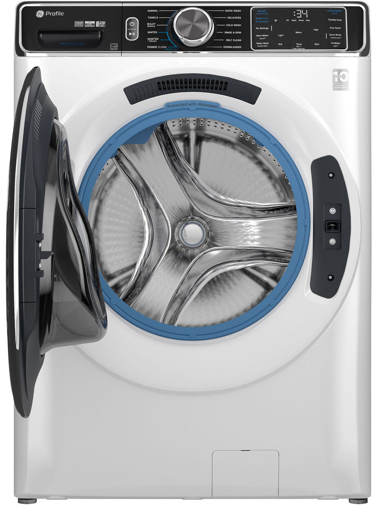 GE Profile Washer 5.3 cu. ft. Smart Front Load in White