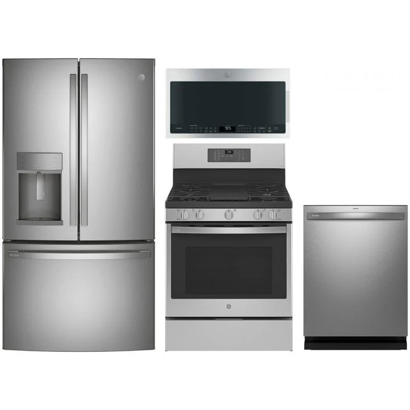 GE Profile Stainless French Door Refrigerator  Gas Range Package (1)