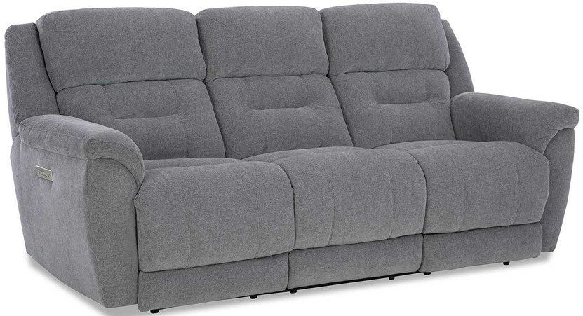 HomeStretch Knockout Power Reclining Sofa in Granite Fabric