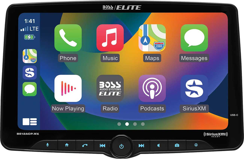 BOSS Audio Systems Elite Digital Multimedia Receiver 12-Inch Wireless Apple CarPlay, Android Auto and Backup Camera
