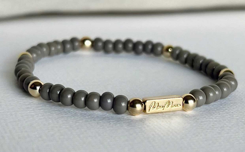 MaeMarie Wraps Stone 4mm Bracelet in Gold