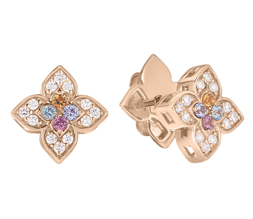 Roberto Coin Venetian Princess Carnival Petite Earrings in 18K Rose Gold