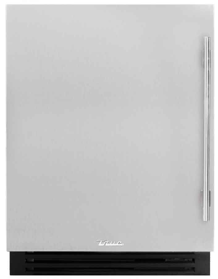 True Residential ADA Height 24 Stainless Solid Left-Hinge Undercounter Refrigerator