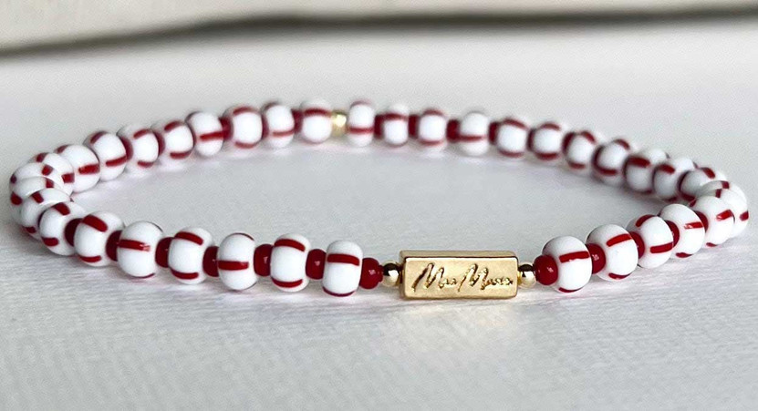 MaeMarie Wraps Passion Striped 4mm Bracelet in Gold