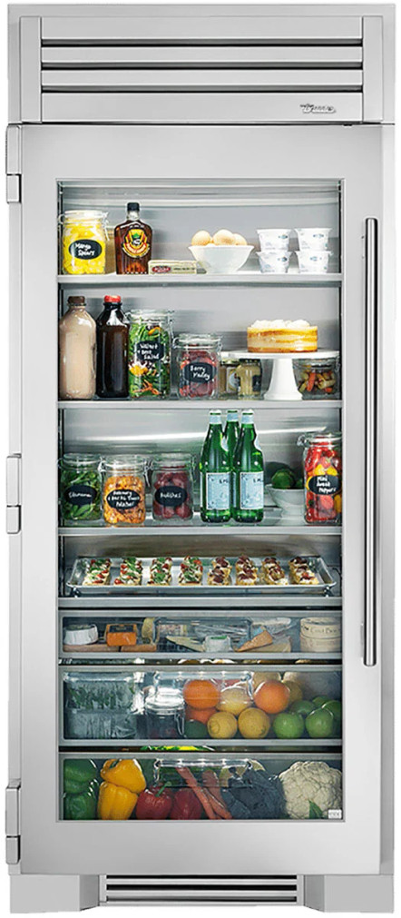 True Residential 25.5 Cu. Ft. Built-In Refrigerator Column Left-Hinge 36-Inch Wide in Stainless Frame