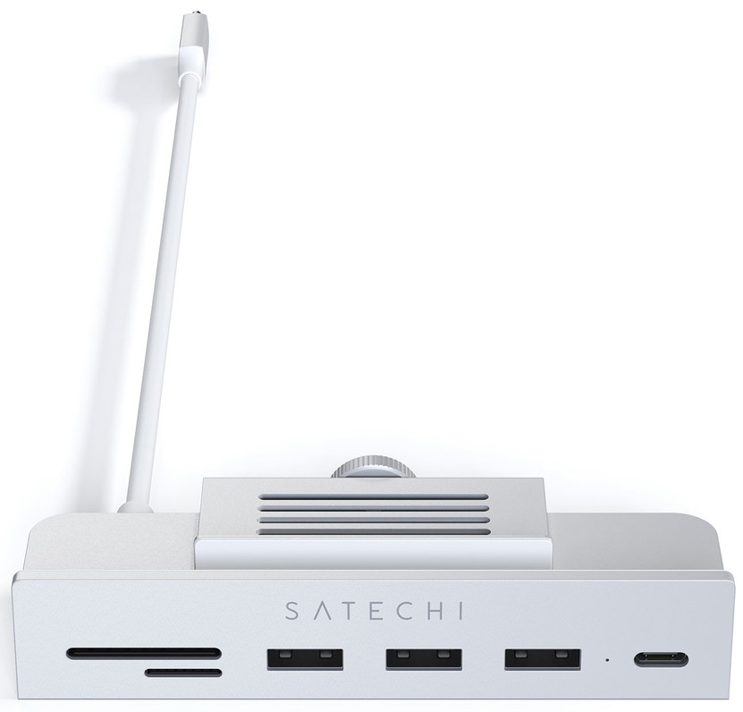 Satechi Silver USB-C Clamp Hub For 24-inch iMac
