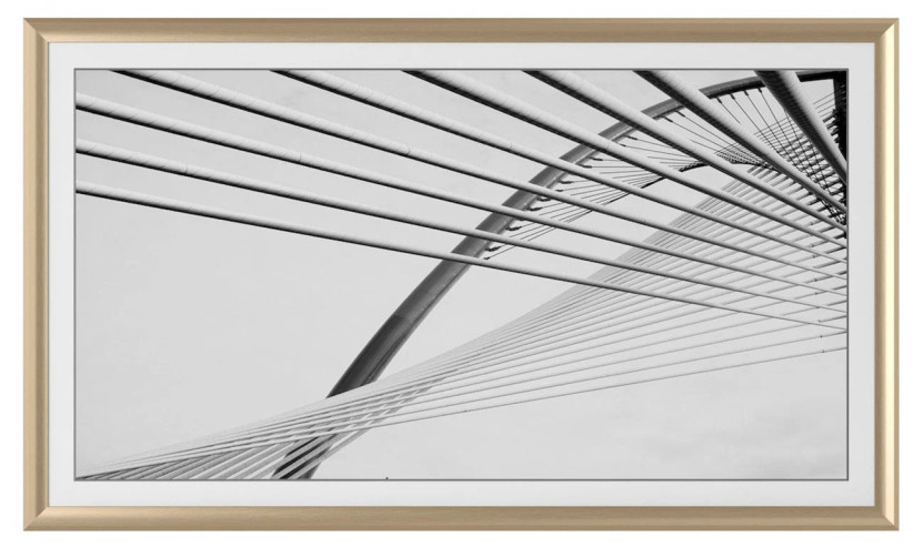 Frame My TV Samsung The Frame 65 Alloy Prismatic Frame In Pale Gold