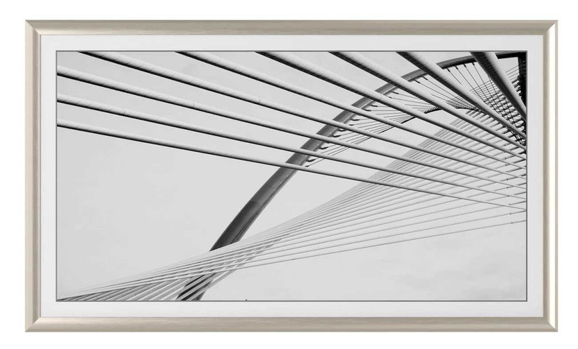 Frame My TV Samsung The Frame 75 Alloy Prismatic Frame In German Silver