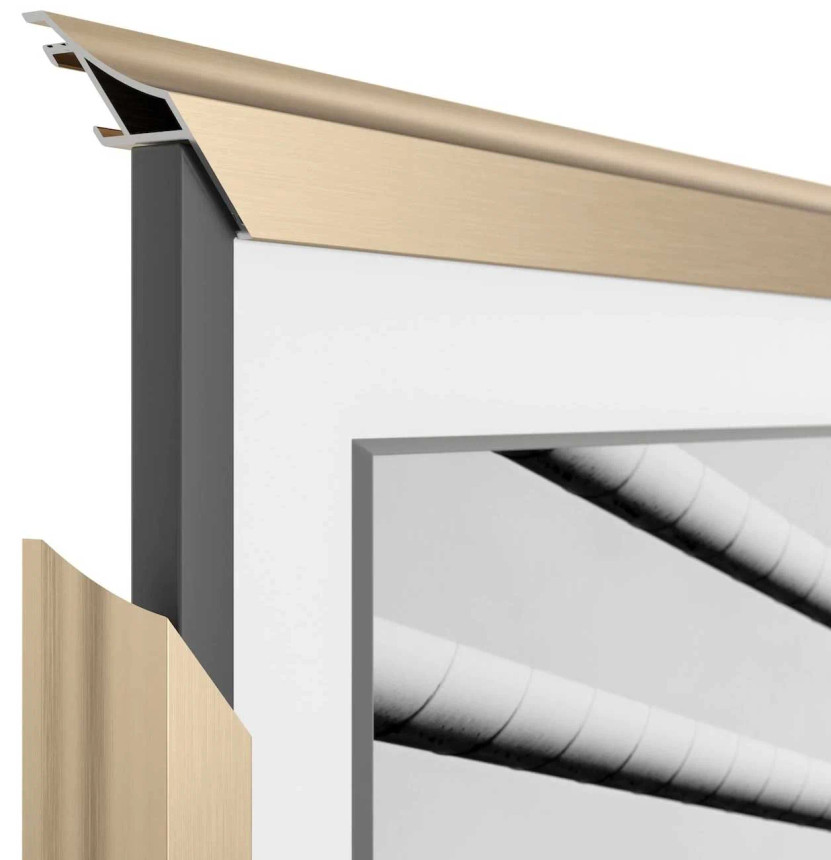 Frame My TV Samsung The Frame 50 Alloy Scoop Frame In Pale Gold