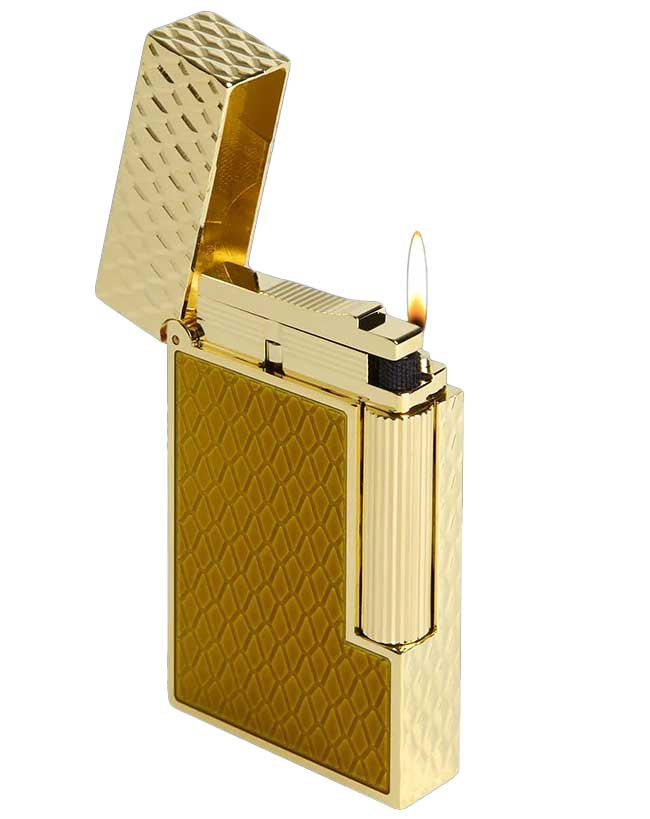 S.T. Dupont Lighter Line 2 in Honey and Golden Dragon Scales