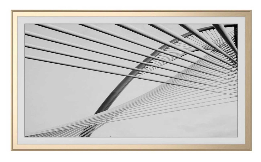 Frame My TV Samsung The Frame 75 Alloy Scoop Frame In Pale Gold