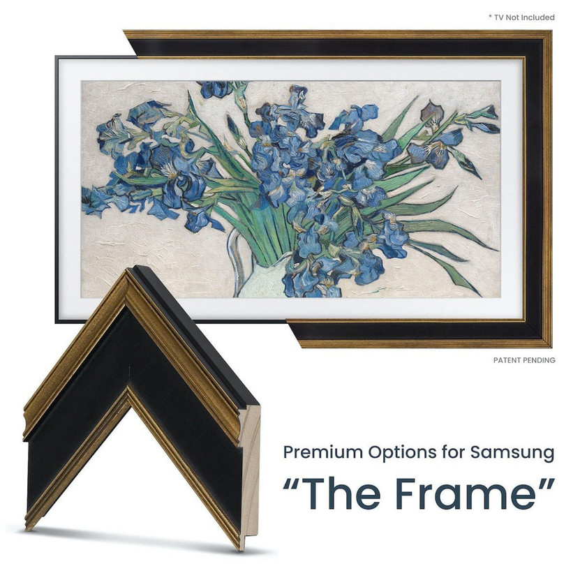 Frame My TV Samsung The Frame 85 Premiere Frame In Antique Gold  Black