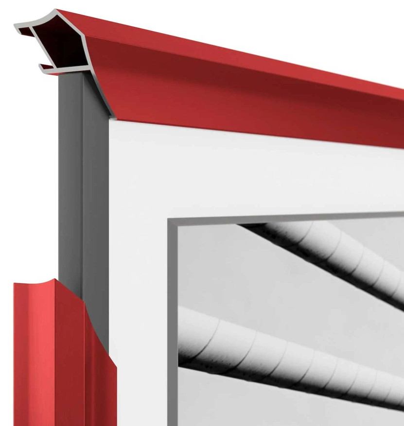 Frame My TV Samsung The Frame 85 Alloy Prismatic Frame In Candy Apple Red