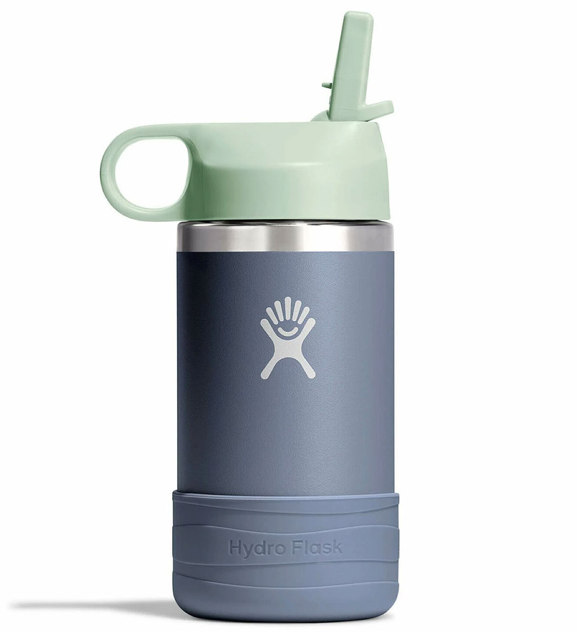 Hydro Flask 12 Oz Kids Wide Mouth Bottle with Straw Cap in Koala