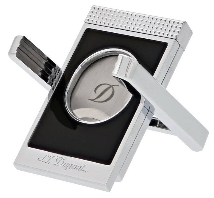 S.T. Dupont Cigar Cutter with Stand in Black and Chrome