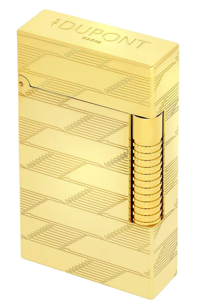 S.T. Dupont Le Grand Dupont Guilloche Lighter in Yellow Gold
