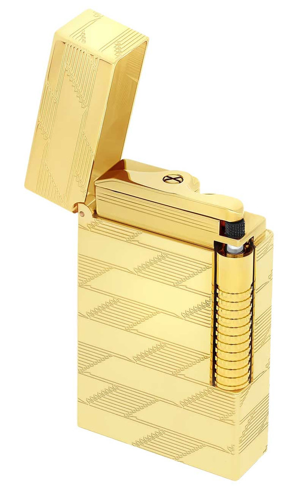 S.T. Dupont Le Grand Dupont Guilloche Lighter in Yellow Gold