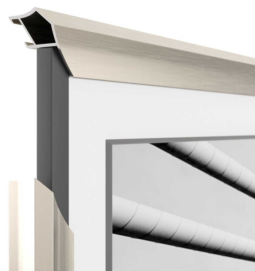 Frame My TV Samsung The Frame 43 Alloy Prismatic Frame In German Silver